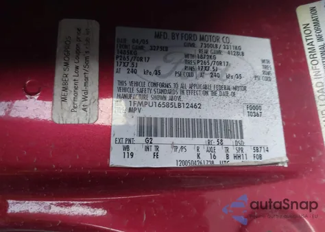 2005 Ford Expedition Nbx/Xlt from USA, damaged, VIN 1FMPU16585LB12462